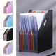 thumbnail image 1 of Organizador de estantería de archivos vertical inclinado | Soporte para archivos A4 de gran capacidad | Carpeta de almacenamiento de documentos de plástico con varios compartimentos | Diseño, 1 of 5