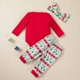 thumbnail image 4 of WIBACKER 3-24M Christmas Newborn Infant Baby Girls Outfits Cotton Romper Bodysuit Pants Headband Set Toddler Fall Winter Clothes, 4 of 9
