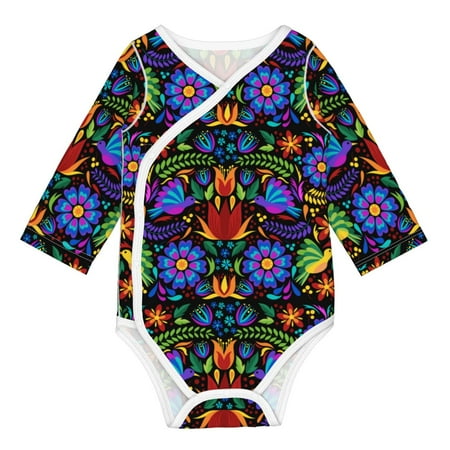 

Coaee Colorful Floral for Soft Cotton Baby Long-Sleeve Bodysuit Girls Boys Bodysuit Romper