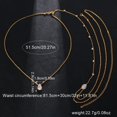 thumbnail image 6 of Gold Sexy Body Chains for Women, Gold Waist Chain Dainty Beads Rope Layered Belly Chain Belts Chain for Women Fashion Summer Back Body Jewelry, 6 of 6