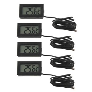 4X New Digital LCD Thermometer Temperature Gauge Probe Sensor -50°C TO +110°C Range