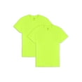 thumbnail image 4 of Fruit of the Loom T-Shirts en Coton Eversoft pour Hommes (Réguliers et Grands), Col Rond-2 pack-Vert Sécurité, 4TG, 4 of 4
