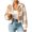 Beige, variant on Wenini Women's Plaid Fleece Zip up Jacket Long Sleeve Warm Fall Winter Coat Top