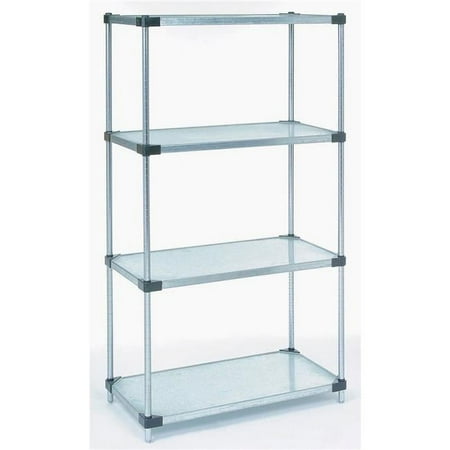 

Nexel 4 Tier Starter Unit Solid Galvanized Steel Shelving - 42 x 24 x 86 in.