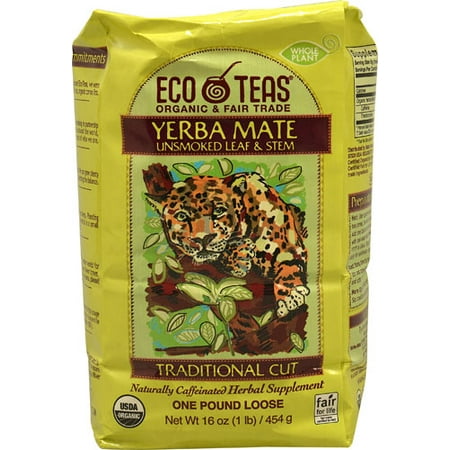 Loose 1 Lb - Eco Teas Organic Loose Leaf Tea Yerba Mate -- 1 lb pack of 1