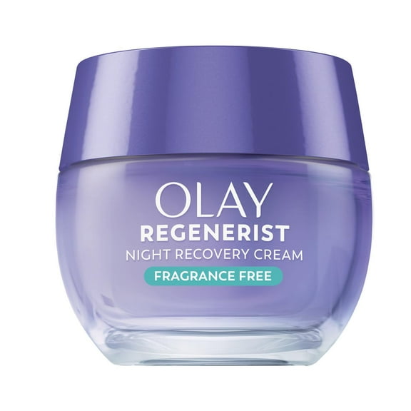 Olay Regenerist Night Recovery Cream with Triple Collagen Peptide, Wrinkle Reducer, Non-Greasy, Fragrance-Free, Hydrating Face Moisturizer for Women, 1.7 oz