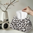 thumbnail image 2 of ZUXONGSY Cow Print Tissue Box Cover 2 Packs Rectangular PU Long Tissue Box Cover with Snap Button Tissue Box Holder for Kitchen Easy to Clean Tissue Case Bag Organizer for Women Friends, 2 of 7