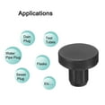 thumbnail image 4 of Uxcell Silicone Rubber Solid Plug Soft Flexible Stopper for 6.5-7mm Hole Black 24 Pieces, 4 of 5