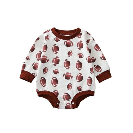 

DuAnyozu Baby Boys Girls Romper Long Sleeve Rugby Print Fall Bodysuit
