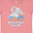 thumbnail image 4 of Inktastic My Great Aunt Loves Me Cute Elephants Clouds Moon and Stars Boys or Girls Baby T-Shirt, 4 of 5