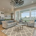 thumbnail image 2 of Linon Trio Geo Hand Tufted Polyester 8'x10' Rug in Gray, 2 of 9
