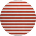 thumbnail image 2 of Addison Rugs Mayfield Washable Transitional Stripes Red Round Rug, 8' x 8', 2 of 5