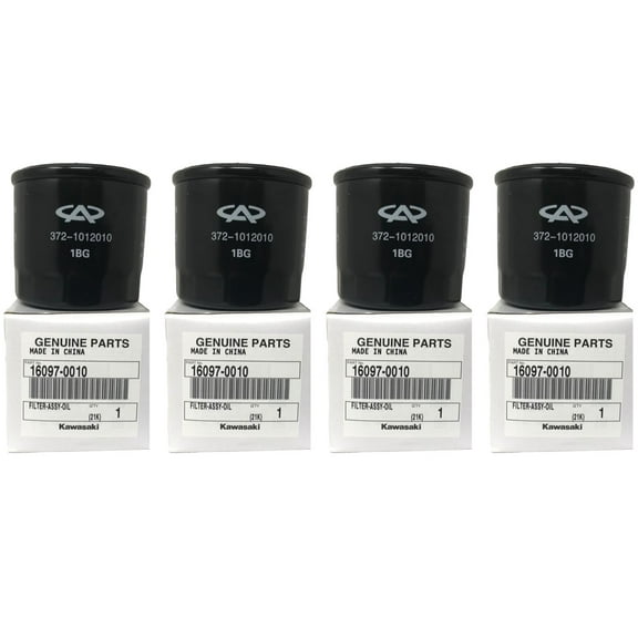 4 Pack Kawasaki OEM Replacement Oil Filter 16097-0010