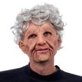thumbnail image 1 of Máscara de látex para cosplay de Halloween, cara de abuela, hombre viejo, talla única, 1 of 1