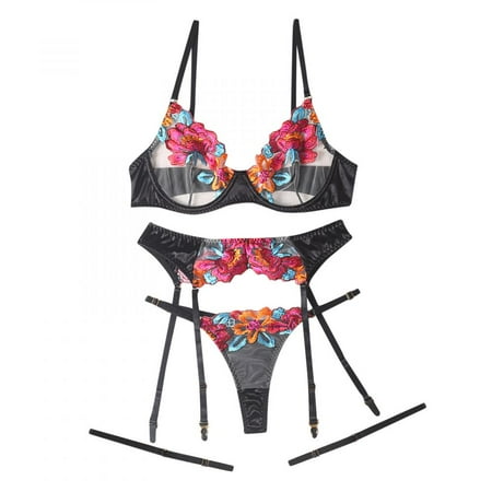 

Summer Savings Clearance! PEZHADA Sexy Lingerie for Women Women s Underwear Tight Sexy Underwear Bra Steel Ring Sexy Underwear Set Black XL