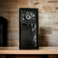 thumbnail image 2 of Mens Long Wallet Black Leather Soft Leather Cow Hair Checkbook Style Cowboy Hand Crafted High End Mens Wallets Leather Horse Horseshoe Concho, 2 of 9