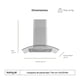 thumbnail image 2 of Campana extractora de pared 60 cm 3 velocidades Luz LED Diseño curvo EUROGAR EUCEV60, 2 of 7