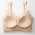 thumbnail image 6 of Zpanxa Wireless Bras for Women Seamless Push-up Lace Trim Adjustable Straps Everyday Bra Khaki 38BC, 6 of 6