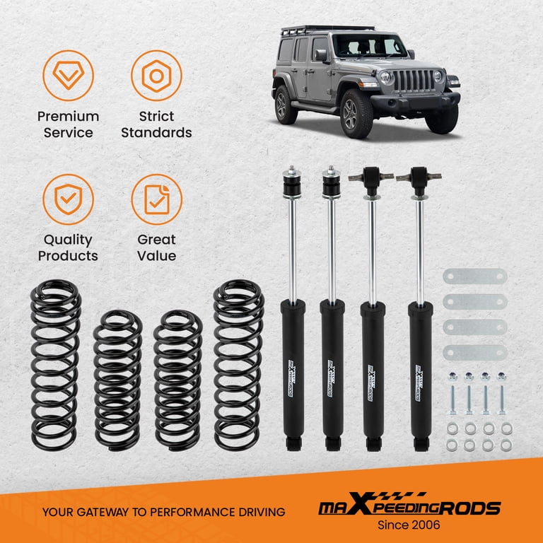 MaXpeedingrods 2.5" Front Coil Spring Lift Kit For Jeep Wrangler JK (2007-2018) - 2 Springs