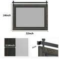 thumbnail image 4 of YOSHOOT Farmhouse Barn Door Mirror,32"x24" Rustic Bathroom Mirror, Wood Frame Wall Mirror, Wooden Mirror for Living Room Bedroom Entryway Wall Décor,Black, 4 of 5