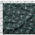 thumbnail image 2 of Soimoi Bird Printed, Japan Crepe SatinFabric By The Yard-54 Inch WideDecorative Sewing Fabric For Dresses, Kimonos, Gowns-Green, 2 of 5