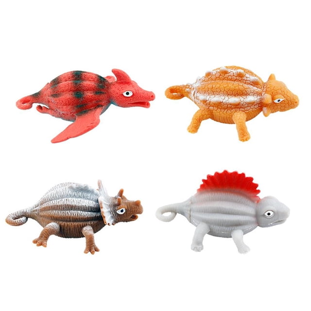 Paquete De 4 Globos Inflables De Dinosaurio, Bolas Que Soplan Juguetes Para Aliviar El Estrés Para Niños, Niños Y Niñas, Juguetes De Ventilación De Descompresión Para Regalos De Festivales Inevent FN006099-00