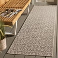 thumbnail image 2 of SAFAVIEH Sisal Performance Delia Geometric Indoor/Outdoor Runner Rug, Beige/Natural, 2'2" x 8', 2 of 16