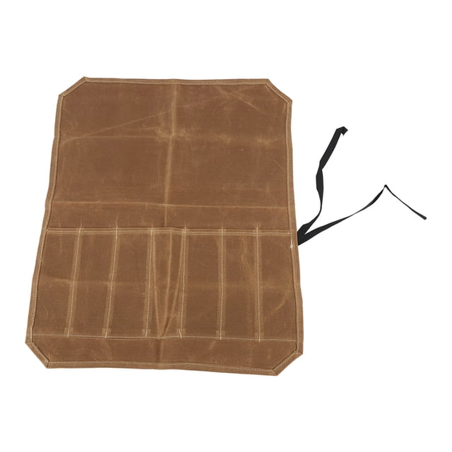 Canvas Cookware Knife Storage Bag, Portable Tools Travel Bag for Outdoor BBQ, Utensil Organizer with Individual Compartments, Stylish and Compact Design.