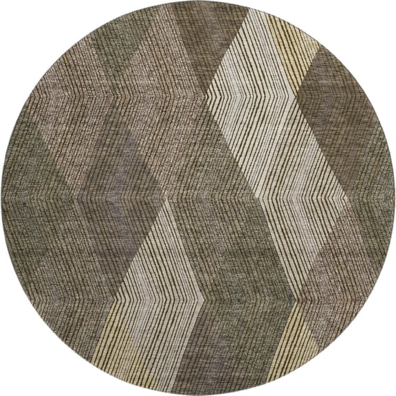 Dalyn Rugs Premium Machine Washable Mayfield AMF962 Brown 8' x 8' Round Rug