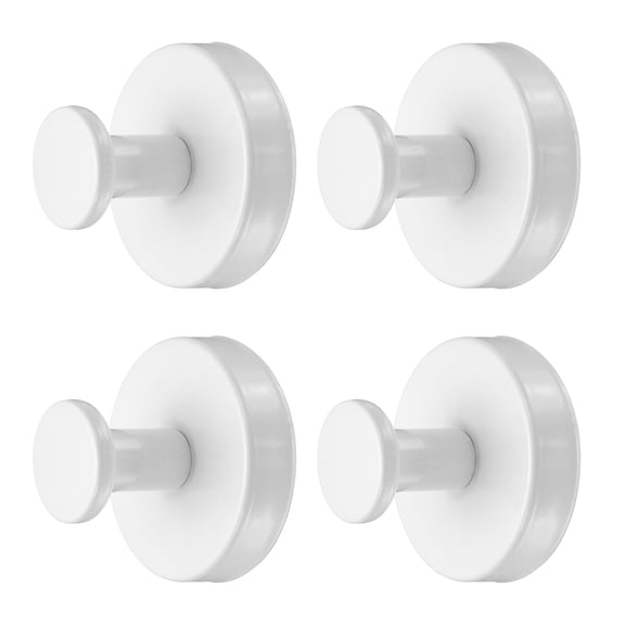 4pcs Suction Cup Hooks, Reusable Towel Hooks No-Drill Shower Hook for Bathroom Window Glass White