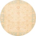 thumbnail image 1 of Ahgly Company Tapis Rond Intérieur Abstrait Kaki Or Oriental, 6 Pieds Rond, 1 of 6