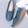 thumbnail image 5 of SuTry Women's Moccasin Loafers Slip On Wedge Heel Lightweight Comfortable PU Leather Casual Walking Shoes(39), 5 of 8
