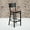Cherry Wood Seat/Black Metal Frame, variant on Emma + Oliver Natural Wood Metal Grid Bar Stool, Black
