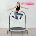 thumbnail image 4 of HolaHatha Foldable Mini Fitness Trampoline with Adjustable Handle, 48 in., White, 4 of 10