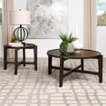 thumbnail image 3 of Pemberly Row Transitional Round Solid Wood Coffee Table in Dark Brown, 3 of 7