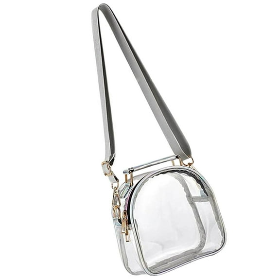 WRITWAA Transparent PVC Shoulder Bag for Women, Stylish Crossbody Handbag with Portable Rectangular Design, Fashionable and