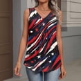 thumbnail image 4 of DORKASM 250th Birthday Tank Tops V Neck Independence Red White and Blue Blouse American Birthday Sleeveless Usa Flag T Shirts 2026 Freedom T-Shirts Dark Blue L, 4 of 5