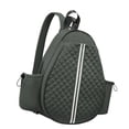 thumbnail image 4 of Bolsa de tenis elegante con bolsillos laterales, ligera y portátil para exteriores, ideal para pickleball. Verde, 4 of 9