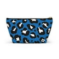 thumbnail image 3 of Blue & Black Leopard Makeup Bag Animal Print Cosmetic Bag-Women's Bags, 3 of 4