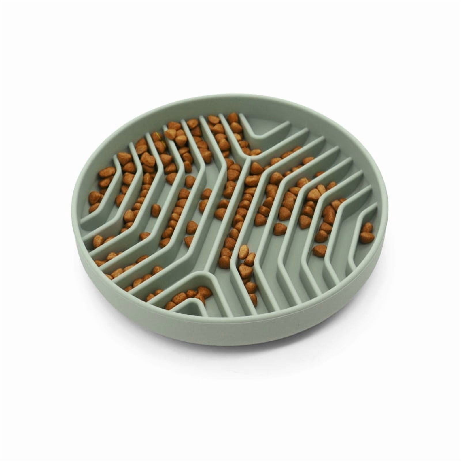 Silicone Pet Slow Feeder Bowl Anti-Choking Anti-Vomit Non-Slip Mat For Dogs Cats Fast Eaters Mealtime Training