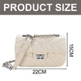 thumbnail image 2 of Nuevo bolso de mano de color sólido PU de cuero con cadena rómbica, bolso para axilas, bolso de hombro a la moda, bolso pequeño. MFZFUKR BST3060495-3, 2 of 5