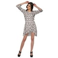 thumbnail image 4 of Moomaya Ruffle Style Rayon Robe Women Lightweight Printed Crossover Sleepwear, 4 of 5
