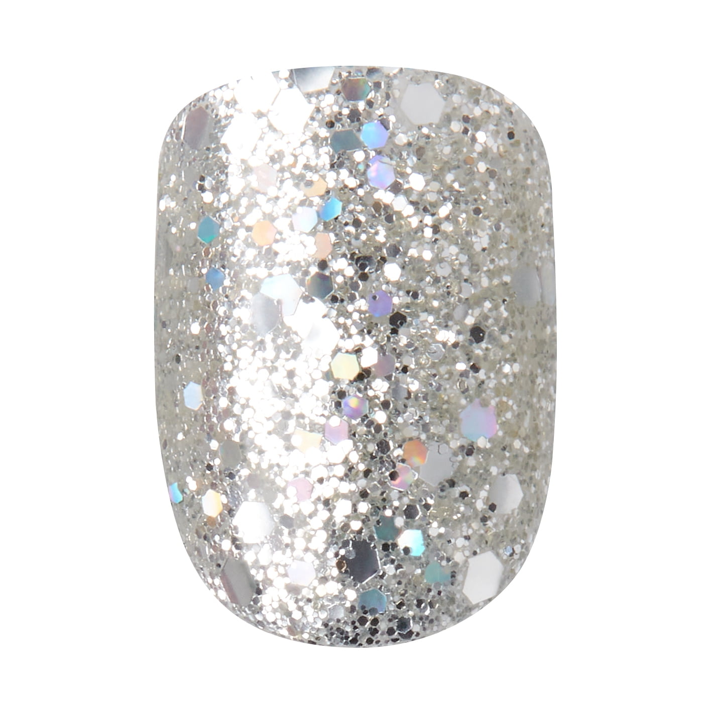(2 pack) Kiss Impress Design French Tip Press On Nails, Time Slip, White, Squoval, 30 Count