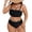 Black, variant on Women's Plus Size Two-Piece Bikini Set Split Swimsuit, Comfortable Swimwear for Beach, Pool, and Vacation, Ideal for Spring Break and Summer Activities Black L