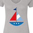 thumbnail image 4 of Inktastic Sailboat Cute Women's V-Neck T-Shirt, 4 of 5