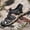 Black, variant on Trendy Men'S Soft-Soled Non-Slip Beach Shoes, Summer Breathable Wear-Resistant Wading Versatile Casual Outdoor Sandals