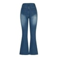 thumbnail image 6 of ZyeKqe Womens Jeans Stretchy High Waisted Flare Jeans Butt Lifting Bell Bottom Denim Pants, 6 of 8