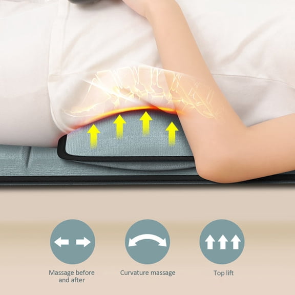 Electric Massage Mat, Luxurious Whole Body Relief Massage Mat Bed Massager Full Body Heating Massage Pad Detachable for Back Neck Feet Comfort
