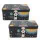 thumbnail image 4 of Contenedores De Latas De 2 Piezas, Caja De Almacenamiento Rectangular De Hojalata, Caja De Lata Rectangular Impermeable De Dibujos Animados De Infografía Universal Con Llaves De Bloqueo Para Oficina F, 4 of 5