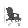 thumbnail image 4 of Flash Furniture Newport Adirondack Chair with Pull Out Ottoman Gray (LEHMP1044110GY), 4 of 9